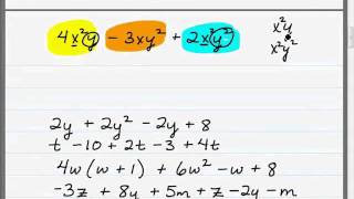 GED Exam Math Help- Basic Algebra Like Terms
