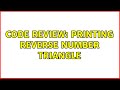 Code Review: Printing reverse number triangle