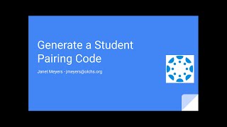 Generating a Student Pairing Code