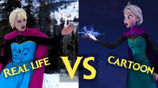 Let it Go - Real Life vs Cartoon!