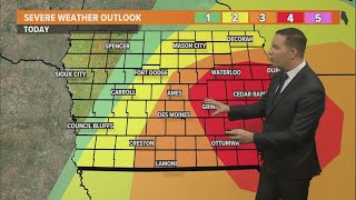 Iowa weather update: Strong to severe storms are expected today as warmer air moves in