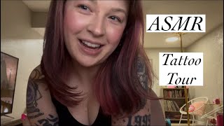 ASMR 💕 Tattoo Tour (whispered, lofi) 🖤