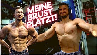 MASSIVE Brust aufbauen mit nur 6 Sätzen!? Training im „DAS GYM\