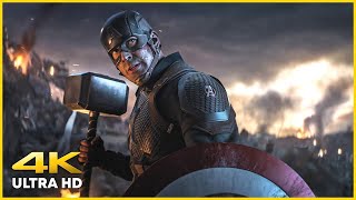 Captain America Lifts Thor's Hammer Mjolnir | Avengers Endgame (Open Matte) [4K UHD]