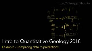 Quantitative Geology Lesson 2 - Comparing data to predictions