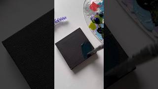 Mini Black Canvas Painting | #easyart