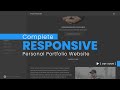 Complete Responsive Personal Portfolio Website using HTML CSS & JavaScript | Out Soon