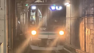 80M 埼玉高速鉄道2000系2107F 各駅停車日吉行き　南鳩ヶ谷駅(SR-21)到着(警笛あり)