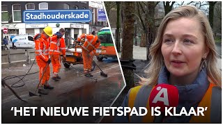 Vrijliggend fietspad Stadhouderskade klaar en vanaf vandaag open