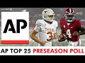 College Football 2024 AP Poll Release: Top 25 Rankings Ft. Georgia, Ohio State, Texas & Alabama