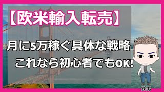 【欧米輸入転売】月に5万稼ぐ具体な戦略！これなら初心者でもOK!