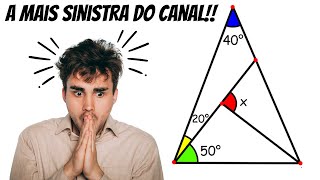 A QUESTÃO MAIS SINISTRA QUE JÁ RESOLVI NO CANAL/MATEMÁTICA/GEOMETRIA/TRIÂNGULO/CONSTRUÇÃO AUXILIAR