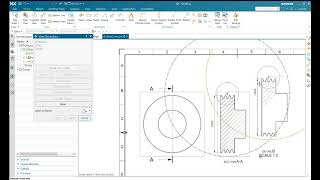 How to add a diametrical/cylindrical dimension in a detail view Siemens NX