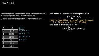 Expected Value of a Discrete Probability Distribution Example 4 4