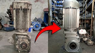 Disassembly Maintenance And Assembly Process Of 1HP 50RPM Japanese Holo Bore Gearbox