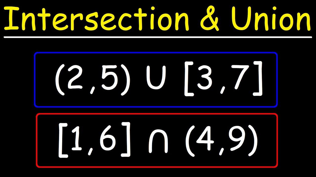 How To Find The Intersection And Union Of Two Intervals - YouTube