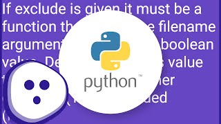 Python tarfile and excludes