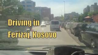 Driving in Ferizaj, Kosovo