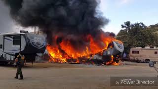 RV fires - 6 minutes to total destruction!