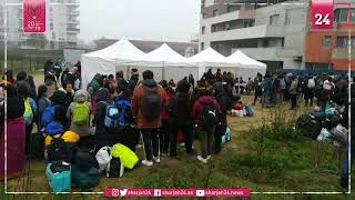 600 Tibetan refugees evacuated from forest camp outside Paris