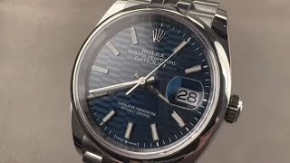 Rolex Datejust 36 Blue Fluted Dial 126200 Rolex Watch Review