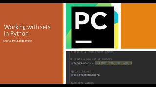 Python Tutorial 8: Working with sets