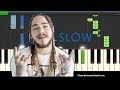 Post Malone Better Now Slow Easy Piano Tutorial with Chords