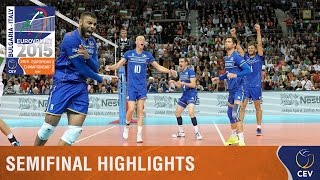 2015 Men's EuroVolley - Highlights Semi-final France vs Bulgaria