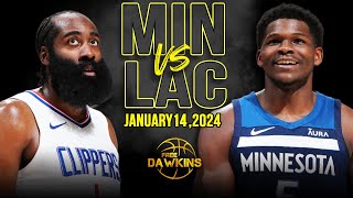Los Angeles Clippers vs Minnesota Timberwolves Full Game Highlights | January 14, 2024 | FreeDawkins