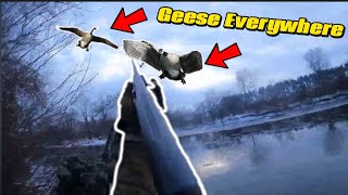 Frozen Water GOOSE Hunting!!!