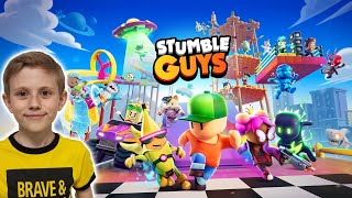 Играем с папой в Stumble Guys - Крутая бесплатная игра Стамбл Гайс для весёлого отдыха!