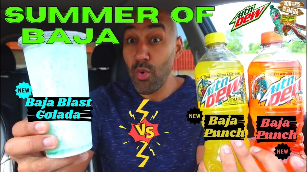 New Baja Blast Flavors - Baja Blast & Baja Punch Vs Taco Bell Baja ...