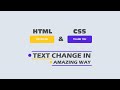 Button Text Change On Hover In Amazing Way | Code Effect