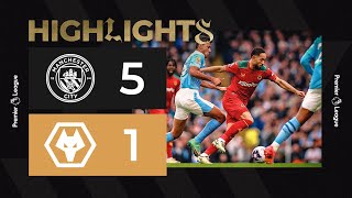Haaland hat trick as City hit five | Manchester City 5-1 Wolves | Highlights
