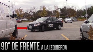 Estacionamiento a 90 grados hacia el frente (a la izquierda)