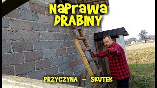 Naprawa drabiny - ciąg przyczynowo-skutkowy, kompostownik, obiad i kawa