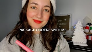 ASMR| Package Orders With Me (Etsy Christmas Store Owner Roleplay)