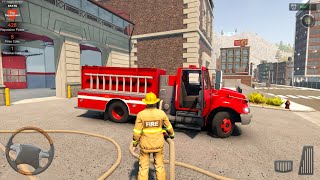 Firetruck and Police SUV Driving - Real Emergency Services Simulator - FHD Gameplay