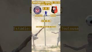 Campeonato Francês 22/23 - Toulouse X Rennes - 12/02 09:00 - Finalizado:Sim #shorts