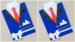 Easy and Beautiful Father's day card making / How to make Father's day card at home very easy