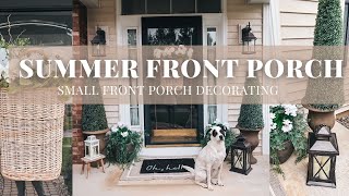 SUMMER FRONT PORCH DECOR 2024 | SMALL FRONT PORCH DECORATING IDEAS