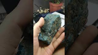 dd179約重330g 藍綠色磷灰石原礦 磷灰石 Apatite 天然水晶 無加工原石 藍磷灰 2