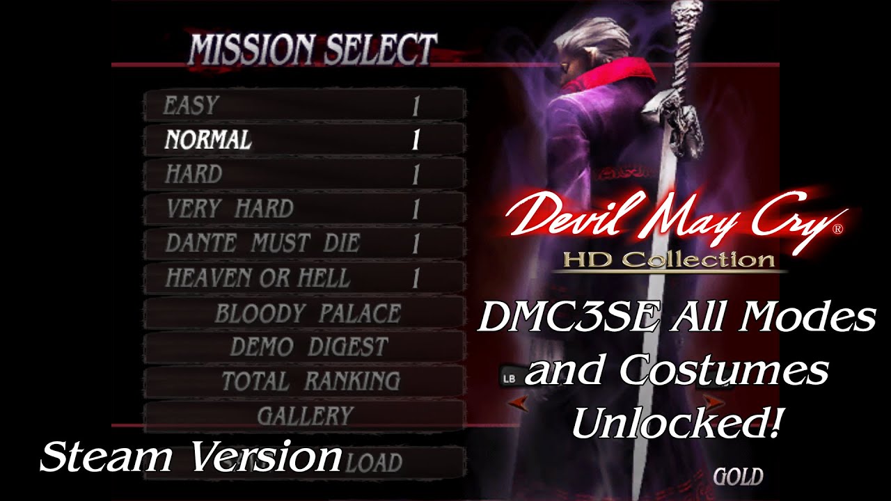 Devil May Cry 3 Special Edition HD (PC 2018) Unlock Everything Cheat ...