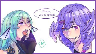 Selen finds Finana's teeth cute [ Selen | Finana | Pomu | Luca | NIJISANJI ]