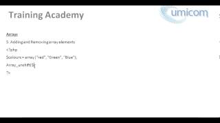 Part 34: Learning Programming (PHP Web Development) - Adding and Removing array elements
