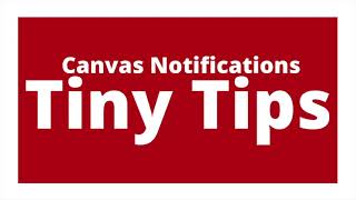 How to Set up Canvas Notifications