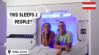 Staying in a CAPSULE HOTEL in VIENNA, AUSTRIA | bus from Prague to Vienna