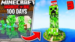 I Spent 100 Days in Hardcore Minecraft Building The ULTIMATE Creeper Farm Inside a GIANT Creeper!