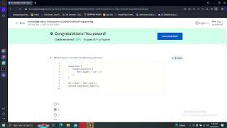 Knowledge check: Introduction to Object-Oriented Programming | Programming with JavaScript Meta