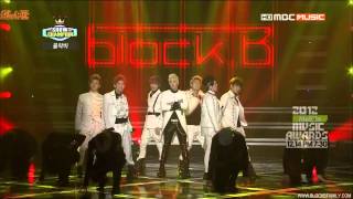 [家族字幕]121211Show Champion BlockB後台+現場特效中字